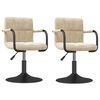 vidaXL Swivel Dining Chairs 2 pcs Cream Velvet