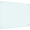 vidaXL Kitchen Backsplash Milk 80 x 60 cm Tempered Glass