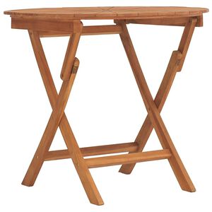 vidaXL Folding Garden Table Ø 85x75 cm Solid Wood Teak