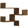 vidaXL Wall Corner Shelves 2 pcs Smoked Oak 40x40x50 cm Engineered Wood