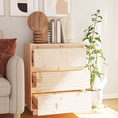 vidaXL Sideboard 60x34x75 cm Solid Wood Pine, natural vidaXL Sideboard 60x34x75 cm Solid Wood Pine