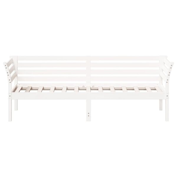vidaXL Day Bed without Mattress White 90x200 cm Solid Wood Pine
