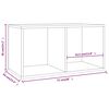 vidaXL Vinyl Storage Box Black 71x34x36 cm Engineered Wood