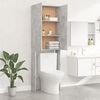 vidaXL Washing Machine Cabinet Concrete Grey 64x25.5x190 cm