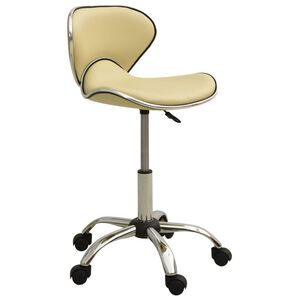 vidaXL Salon Spa Stool Cream Faux Leather