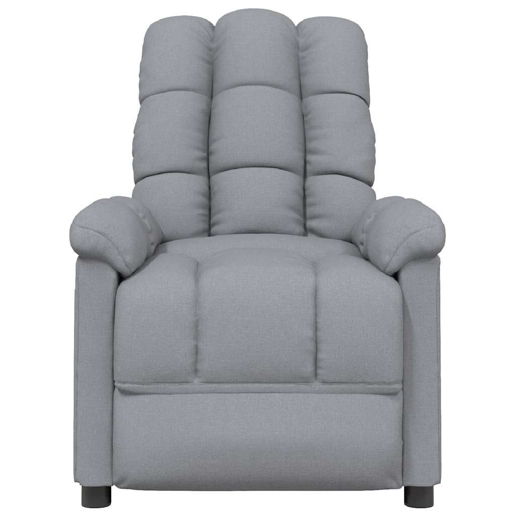 vidaXL Recliner Chair Light Grey Fabric