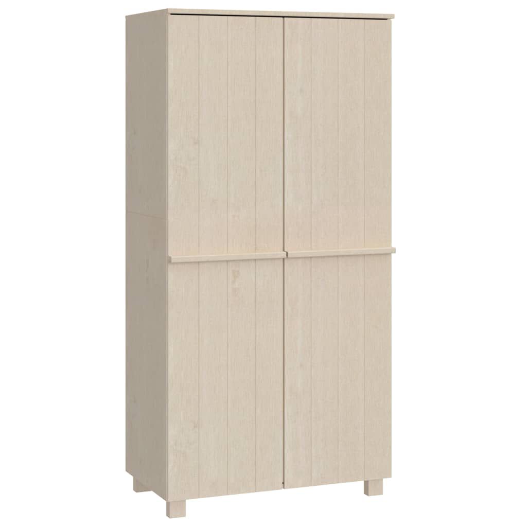 vidaXL Wardrobe HAMAR Honey Brown 89x50x180 cm Solid Wood Pine