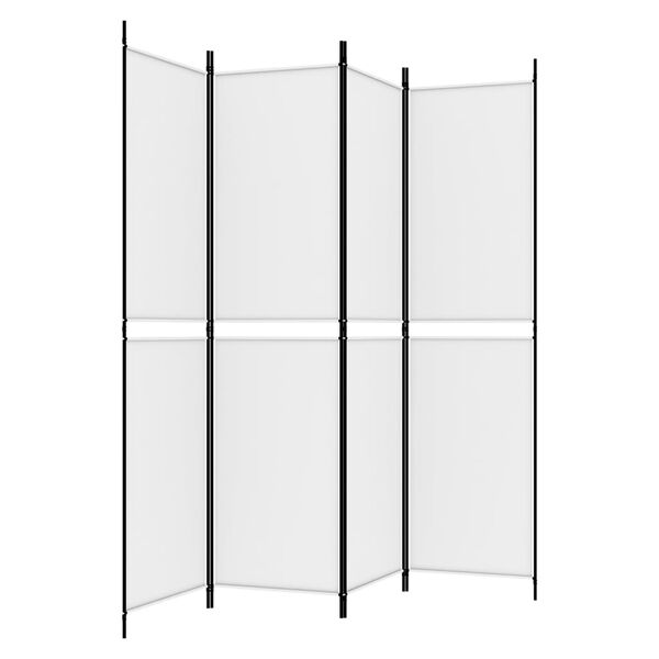 vidaXL 4-Panel Room Divider White 200x200 cm Fabric