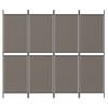 vidaXL 4-Panel Room Divider Anthracite 200x180 cm Fabric