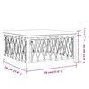 vidaXL Garden Footstool with Cushion White Woven Fabric