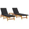 vidaXL 3 Piece Garden Lounge Set Poly Rattan&Solid Wood Acacia