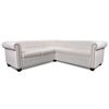 vidaXL Chesterfield Corner Sofa 5-Seater Artificial Leather White