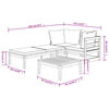 vidaXL 3 Piece Garden Lounge Set with Dark Grey Cushions Acacia Wood