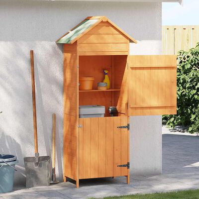 vidaXL Garden Storage Cabinet Brown 42.5x64x190 cm,  vidaXL Garden Storage Cabinet Brown 42.5x64x190 cm