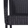 vidaXL 9 Piece Garden Dining Set Poly Rattan Black