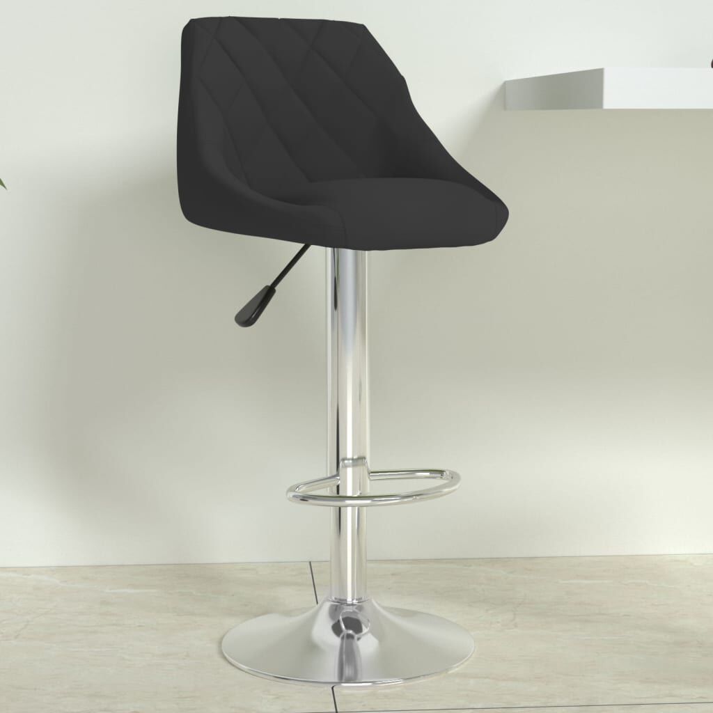 vidaXL Bar Stool Black Velvet