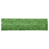 vidaXL Balcony Screen with Green Leaves 400x100 cm