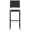 vidaXL 3 Piece Garden Bar Set Black Solid Wood Acacia and Poly Rattan