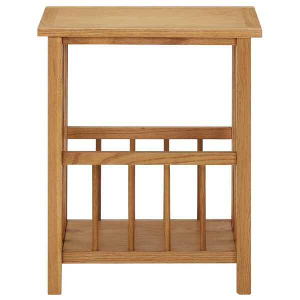 vidaXL Magazine Table 45x35x55 cm Solid Oak Wood