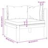 vidaXL Corner Sofas 2 pcs with Dark Grey Cushions Solid Acacia Wood