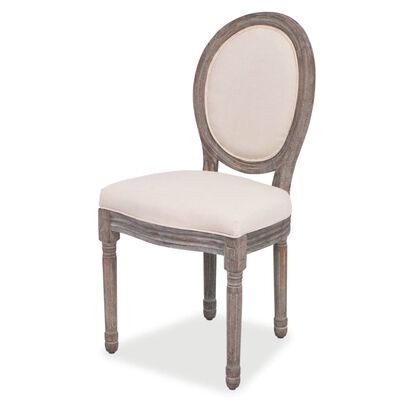vidaXL Dining Chairs 2 pcs Cream Fabric,  vidaXL Dining Chairs 2 pcs Cream Fabric