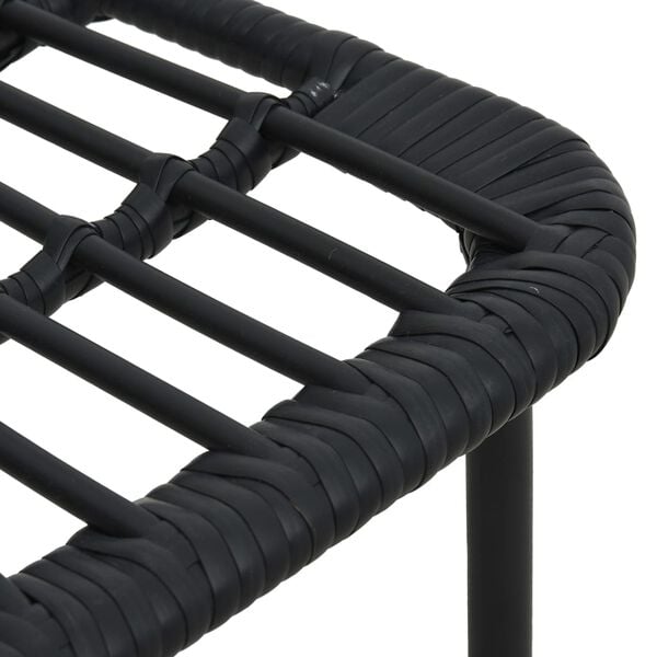 vidaXL Garden Chairs 2 pcs Poly Rattan Black