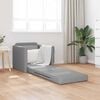 vidaXL Floor Sofa Bed 2-in-1 Light Grey 112x174x55 cm Fabric