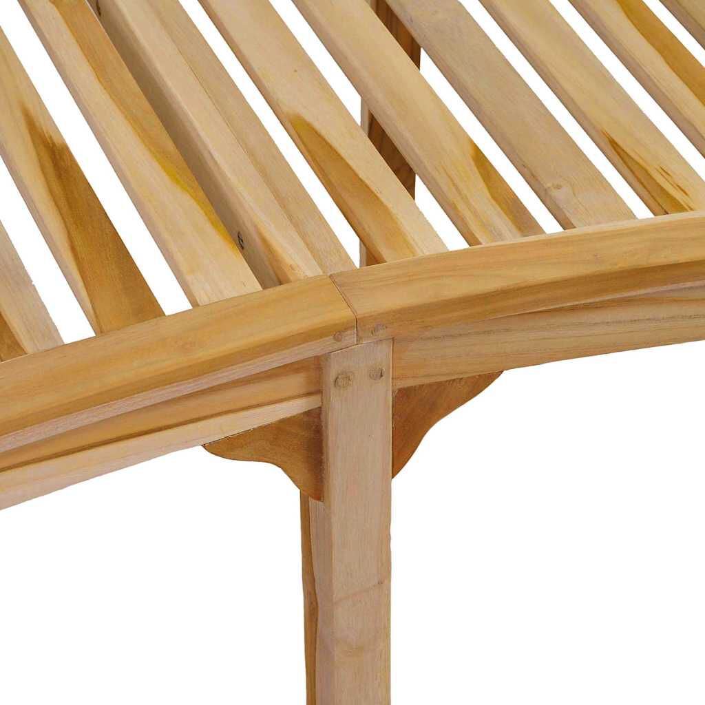 vidaXL Banana Bench 200 cm Solid Teak Wood