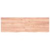 vidaXL Wall Shelf Light Brown 160x50x(2-4) cm Treated Solid Wood Oak