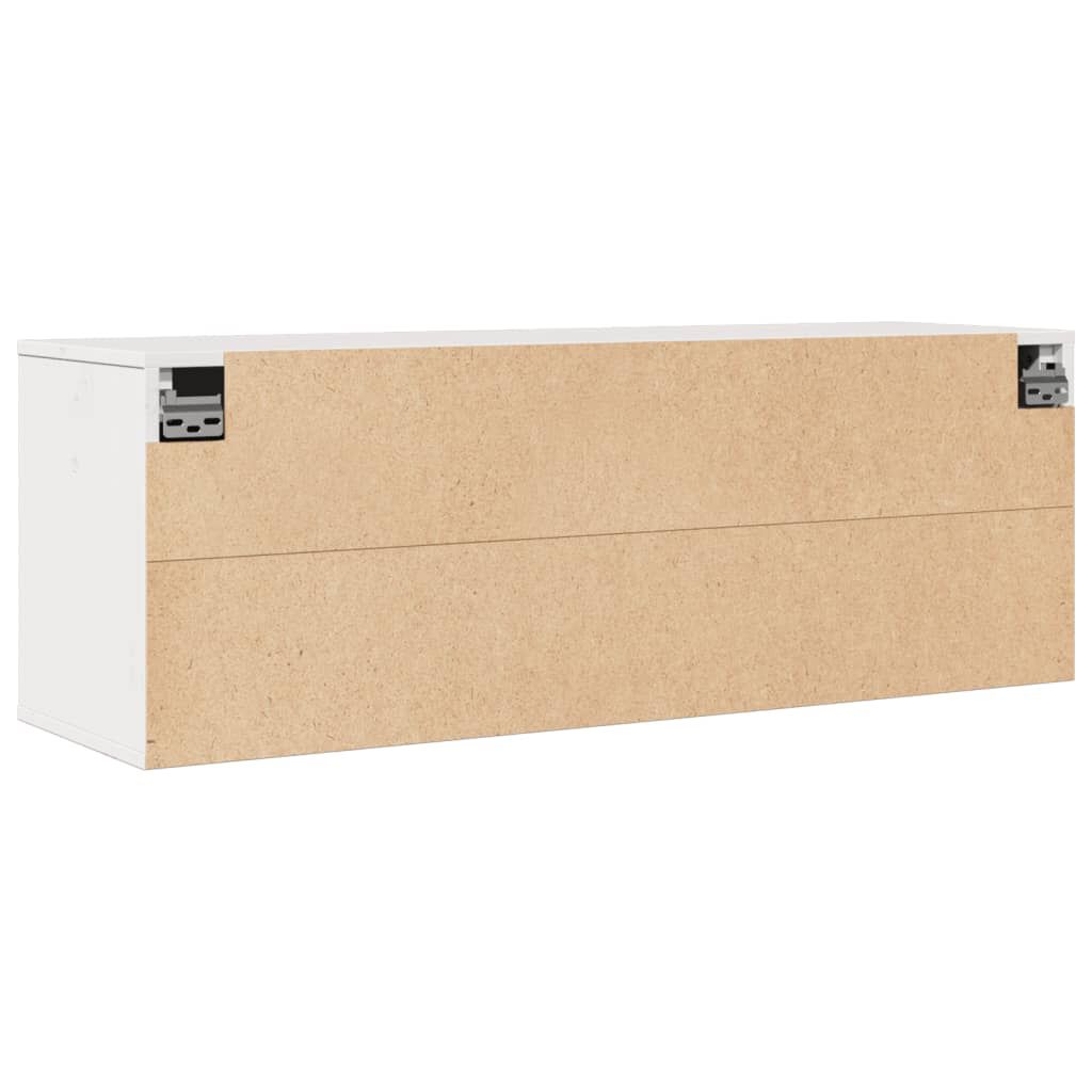 vidaXL Wall Cabinet White 100x30x35 cm Solid Wood Pine