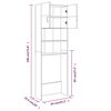 vidaXL Washing Machine Cabinet Grey Sonoma 64x25.5x190 cm