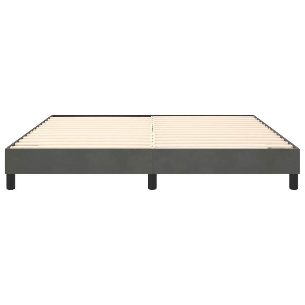 vidaXL Bed Frame without Mattress Dark Grey 180x200 cm Super King Velvet