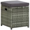 vidaXL 6 Piece Garden Lounge Set with Cushions Poly Rattan Grey