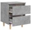 vidaXL Bed Cabinets & Solid Pinewood Legs 2 pcs Concrete Grey 40x35x50 cm