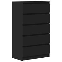 vidaXL Drawer Cabinet Black 60x36x103 cm Engineered Wood, black vidaXL Drawer Cabinet Black 60x36x103 cm Engineered Wood