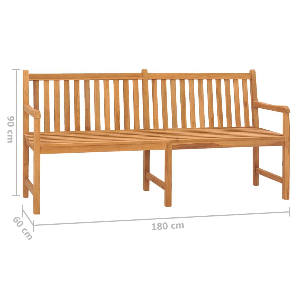 vidaXL Garden Bench 180 cm Solid Teak Wood