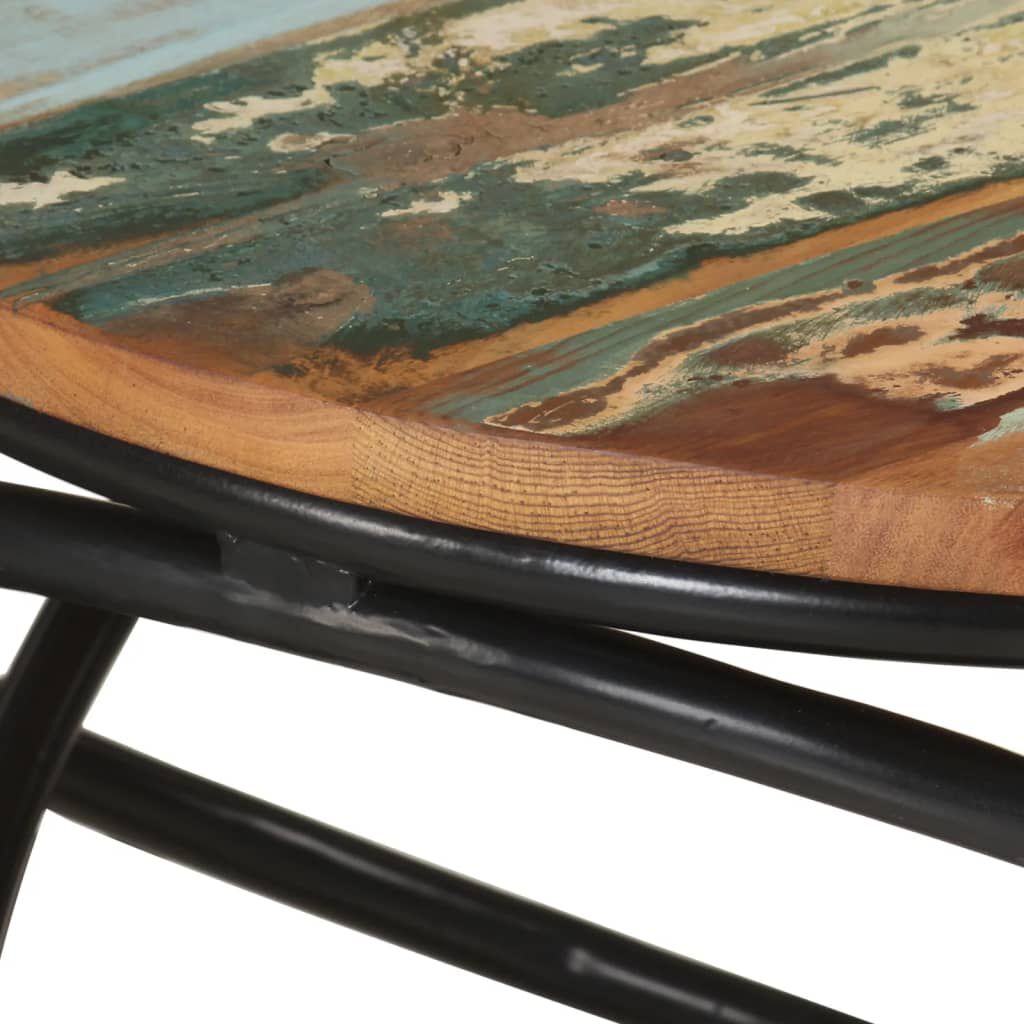 vidaXL Coffee Table Ø 55x40 cm Solid Wood Reclaimed