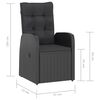vidaXL 7 Piece Outdoor Dining Set with Cushions Poly Rattan Black