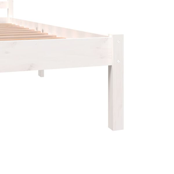 vidaXL Bed Frame without Mattress 180x200cm White Super King Size
