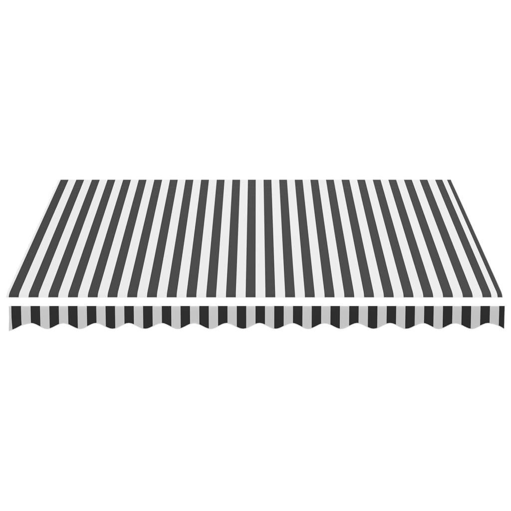 vidaXL Replacement Fabric for Awning Anthracite and White 3.5x2.5 m
