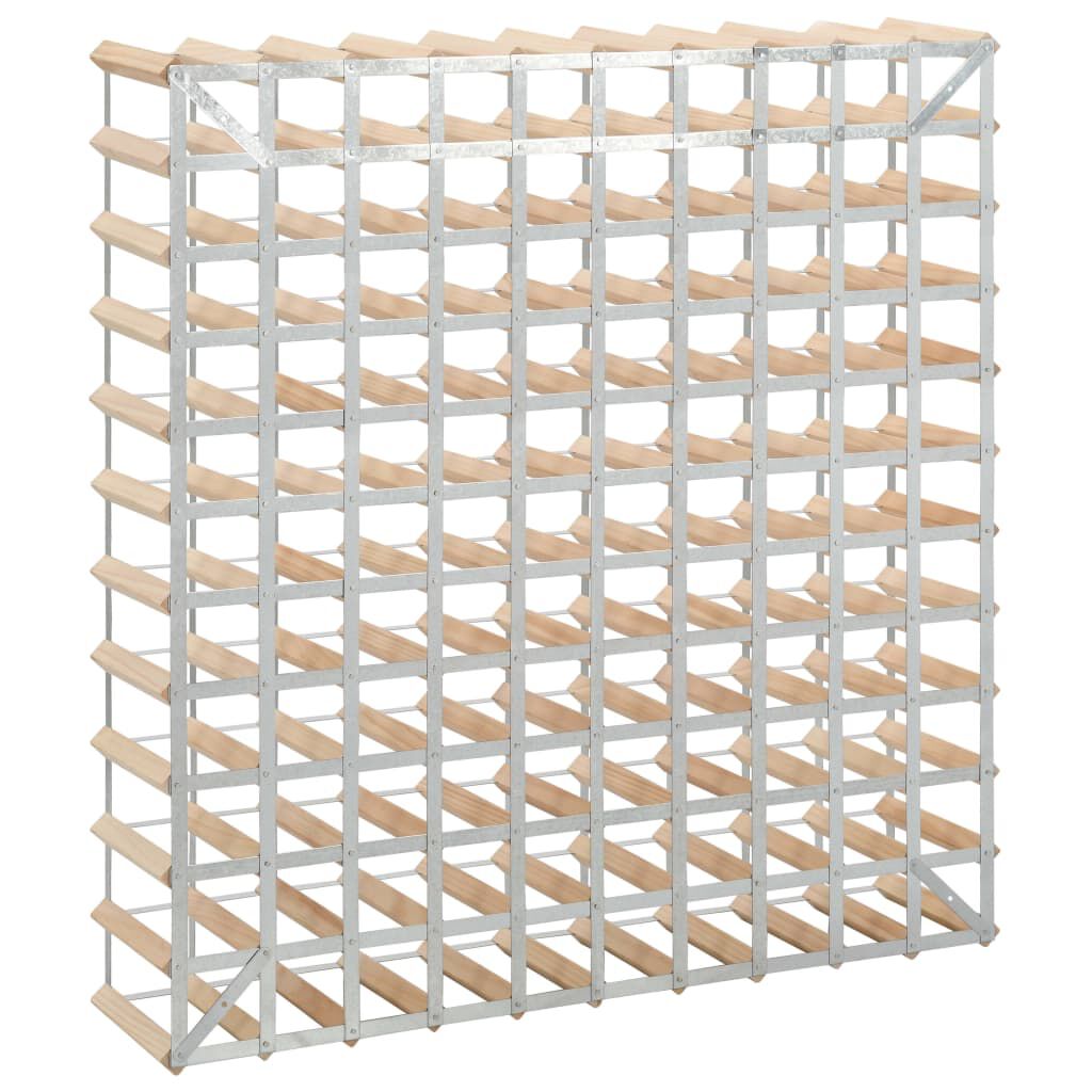 vidaXL Wine Rack for 120 Bottles Solid Pinewood