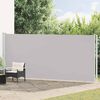 vidaXL Patio Retractable Side Awning 180x600 cm Grey