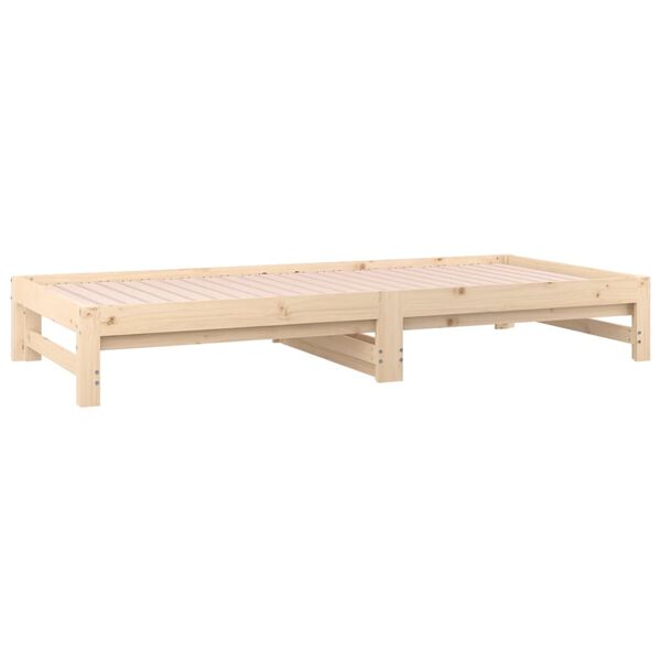 vidaXL Pull-out Day Bed without Mattress 2x(80x200) cm Solid Wood Pine