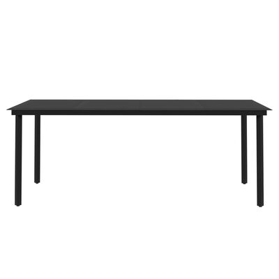 vidaXL 7 Piece Garden Dining Set with Cushions Black, black vidaXL 7 Piece Garden Dining Set with Cushions Black