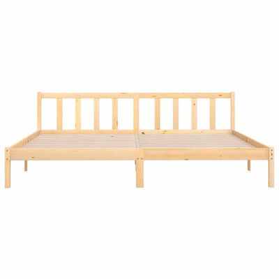 vidaXL Bed Frame without Mattress Solid Wood 200x200 cm, natural vidaXL Bed Frame without Mattress Solid Wood 200x200 cm