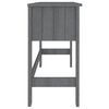 vidaXL Desk HAMAR Dark Grey 110x40x75 cm Solid Wood Pine