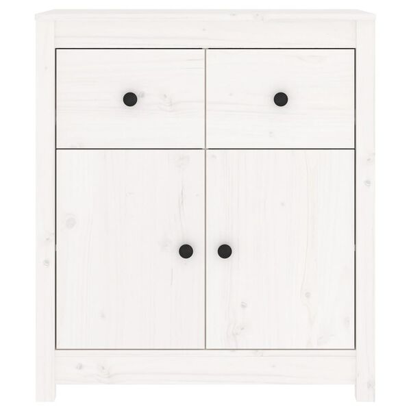 vidaXL Sideboard White 70x35x80 cm Solid Wood Pine