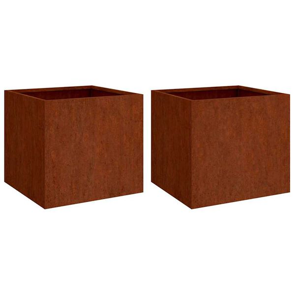 vidaXL Planters 2 pcs 42x40x39 cm Corten Steel