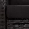 vidaXL 6 Piece Garden Sofa Set with Cushions Poly Rattan Black