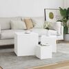 vidaXL Side Tables 3 pcs White Engineered Wood